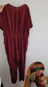 wine color jumpsuit